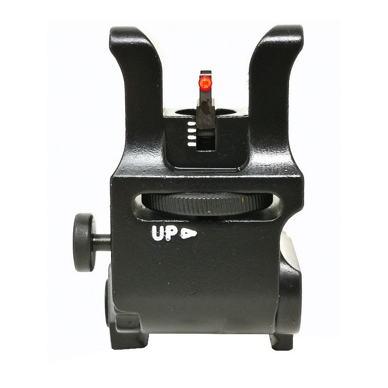 Folding adjustable sights for Picatinny base | with fiber optics