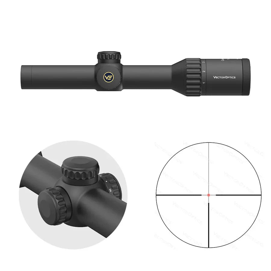 Vector Optics Continental x6 1-6x24 Fiber puškarski ciljnik Vector Optics