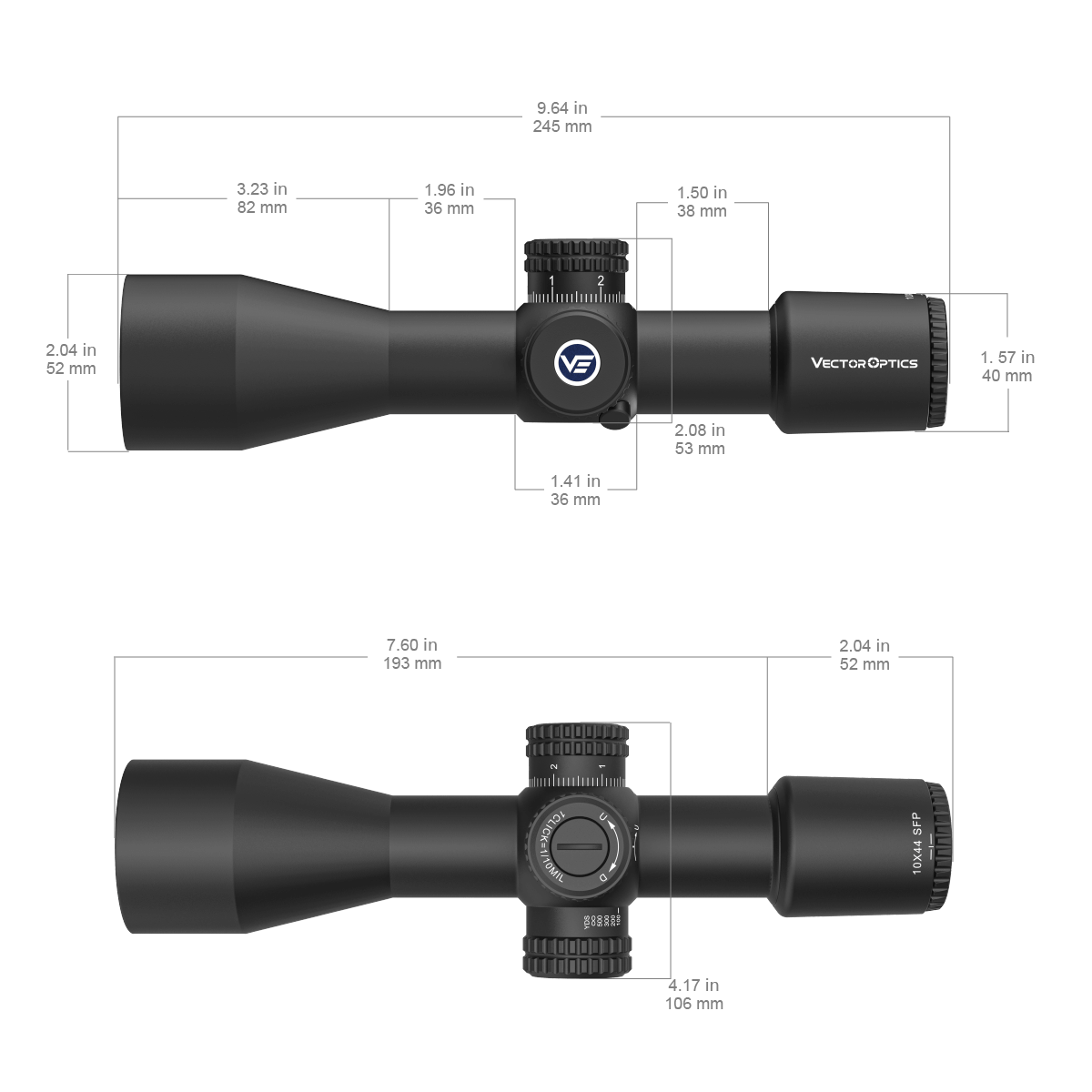 Vector Optics Veyron 10x44 SFP kompaktna puškarska optika Vector Optics
