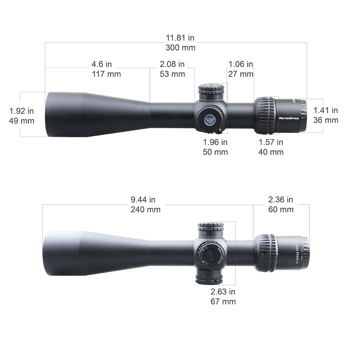 Vector Optics Veyron 6-24x44 FFP streljački dalekozor Vector Optics