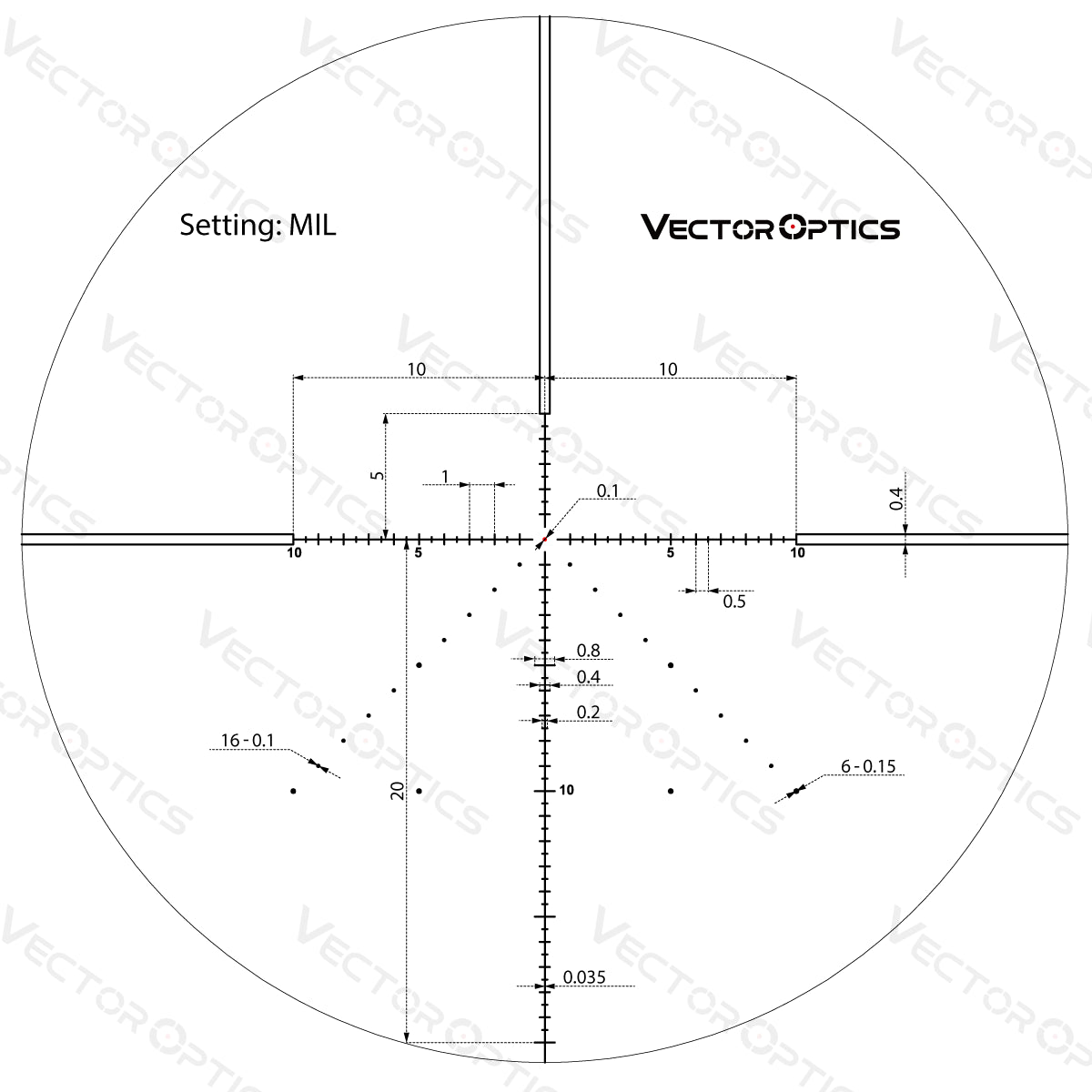 Vector Optics Veyron 6-24x44 IR First Focal Plane Illuminated puškarski ciljnik