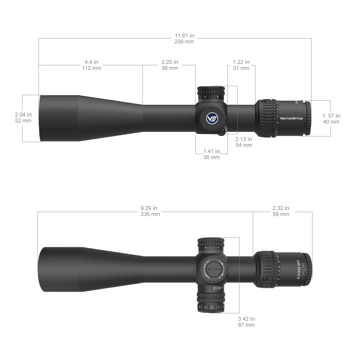Vector Optics Veyron 6-24x44IR SFP kompaktni puškarski ciljnik