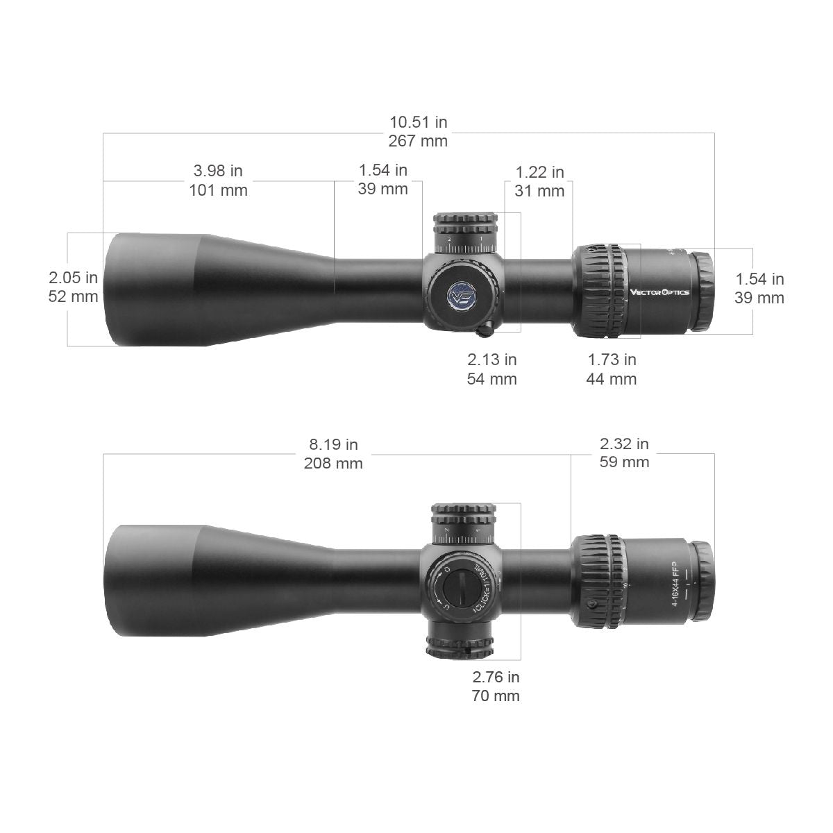 Vector Optics Veyron 4-16x44 FFP puškarski ciljnik Vector Optics
