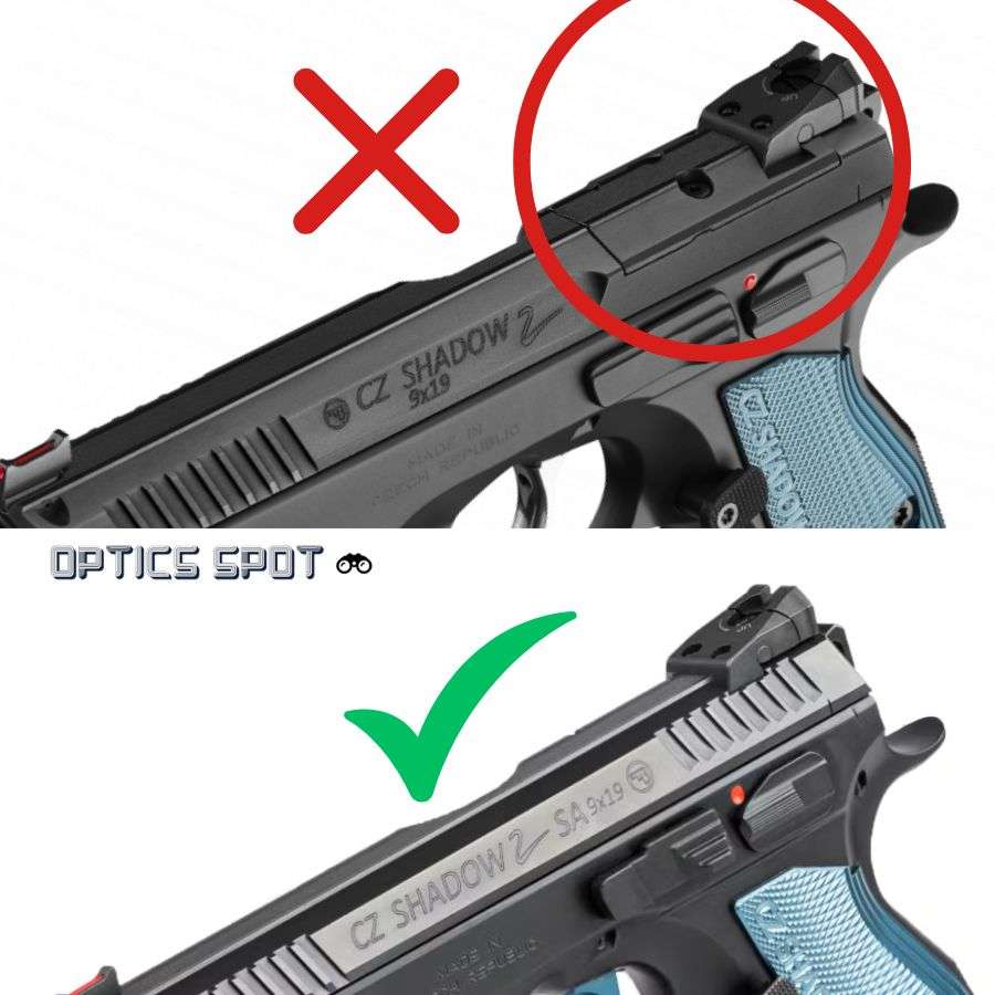 CZ Shadow 2 montaža za red dot | Shield RMSc footprint
