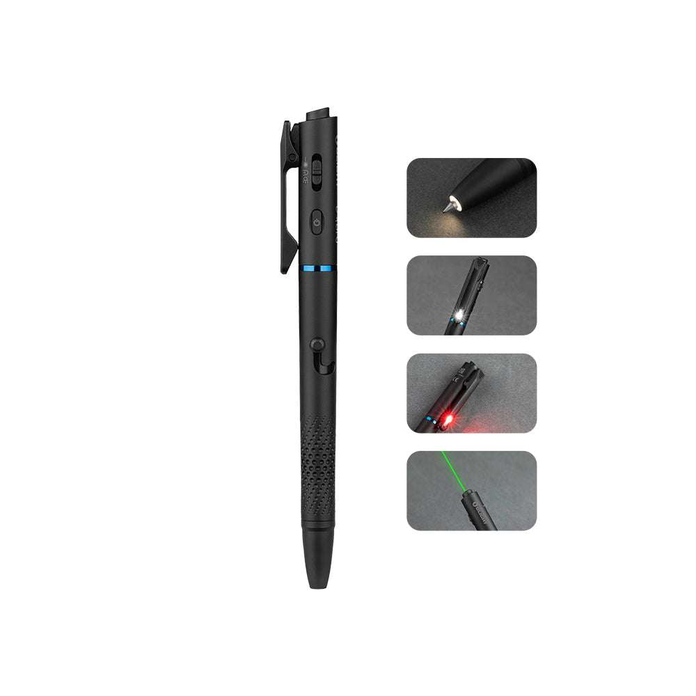 Olight O’Pen 3 | višenamjenska svjetiljka u obliku olovke | 120 lm + zeleni laser - Black