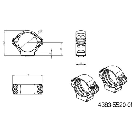 30mm scope rings | long Picatinny QD Tactical base Medium