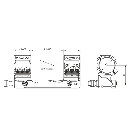 34mm montaža za optiku | Picatinny QD Ergo baza