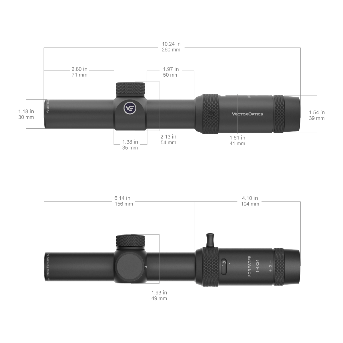 Vector Optics Šumar 1-4x24SFP optički nišan 