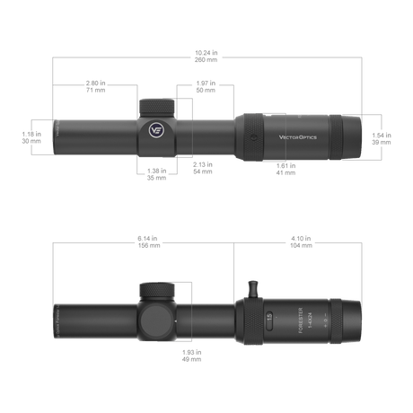Vector Optics Forester 1-4x24SFP puškarski ciljnik