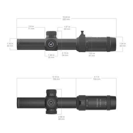 Vector Optics Forester 1-5x24SFP GenII puškarski ciljnik