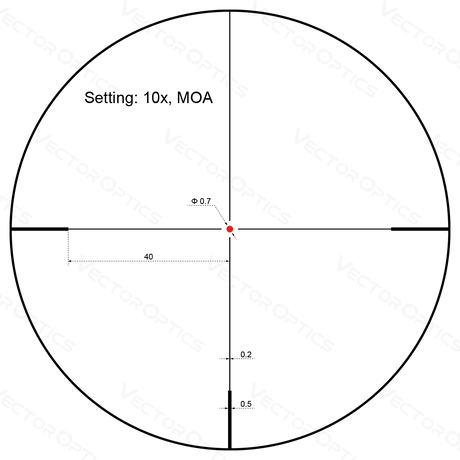 Vector Optics Forester 2-10x40SFP puškarski ciljnik