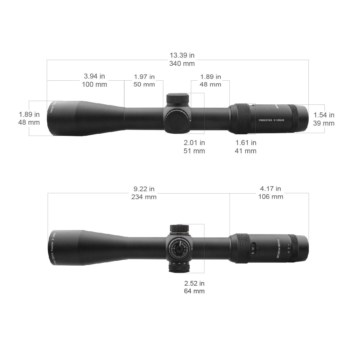 Vector Optics Forester 2-10x40SFP optički nišan 