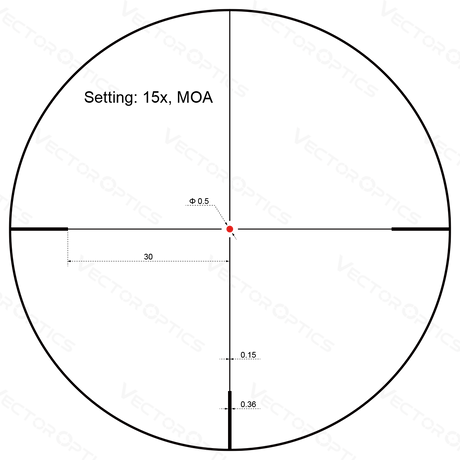 Vector Optics Forester 3-15x50SFP puškarski ciljnik