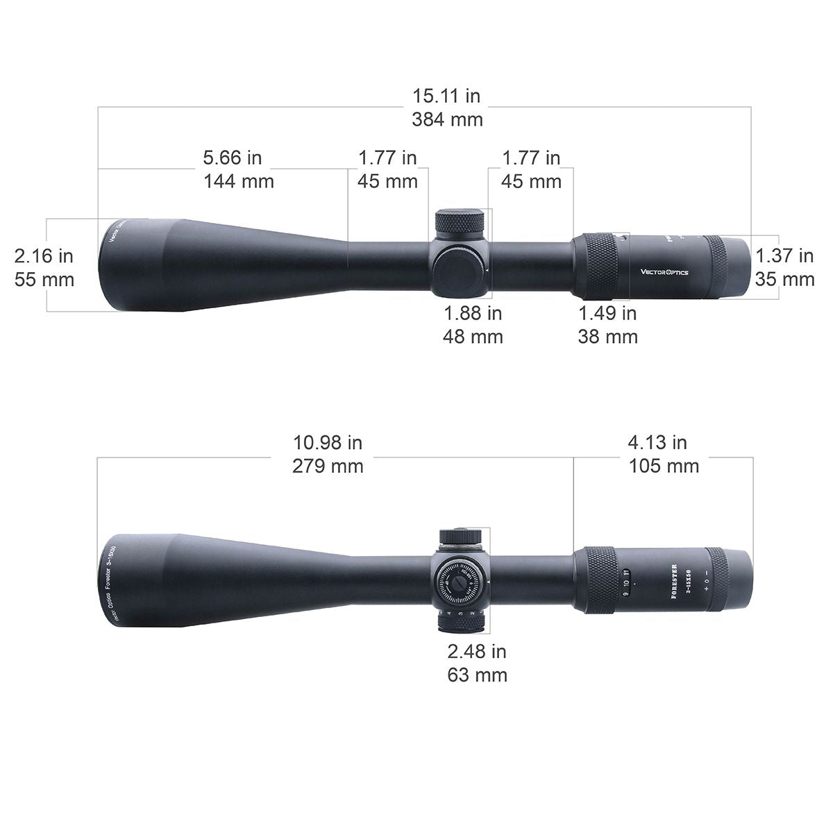 Vector Optics Forester 3-15x50SFP optički nišan 