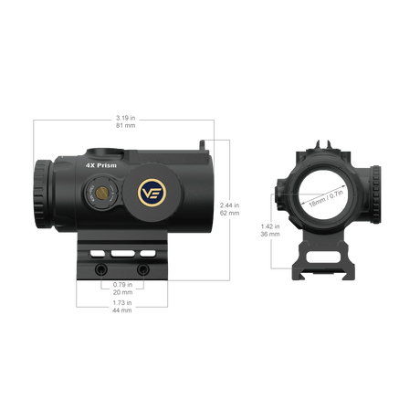 Vector Optics Paragon 4x24 ultra kompaktna prizma puškarski ciljnik