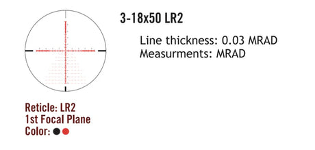 Sightmark Presidio 3-18x50 LR2 FFP puškarski ciljnik