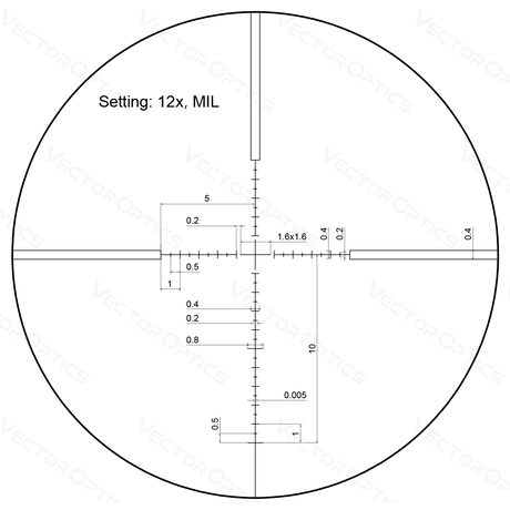 Vector Optics Veyron 3-12x44 SFP kompaktni puškarski ciljnik