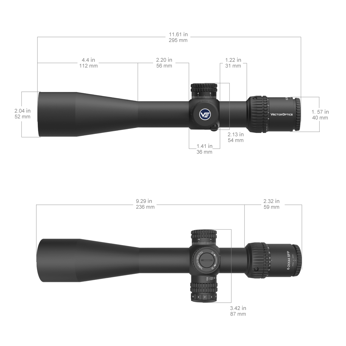 Vector Optics Veyron 6-24x44IR SFP kompaktni optički nišan 