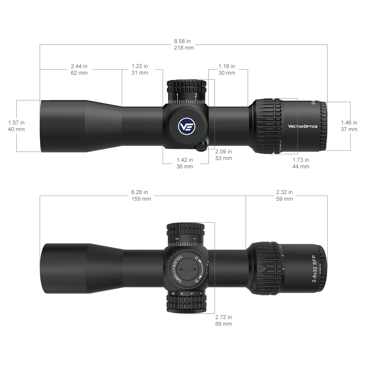 Vector Optics Veyron 2-8x32IR kompaktan optički nišan 