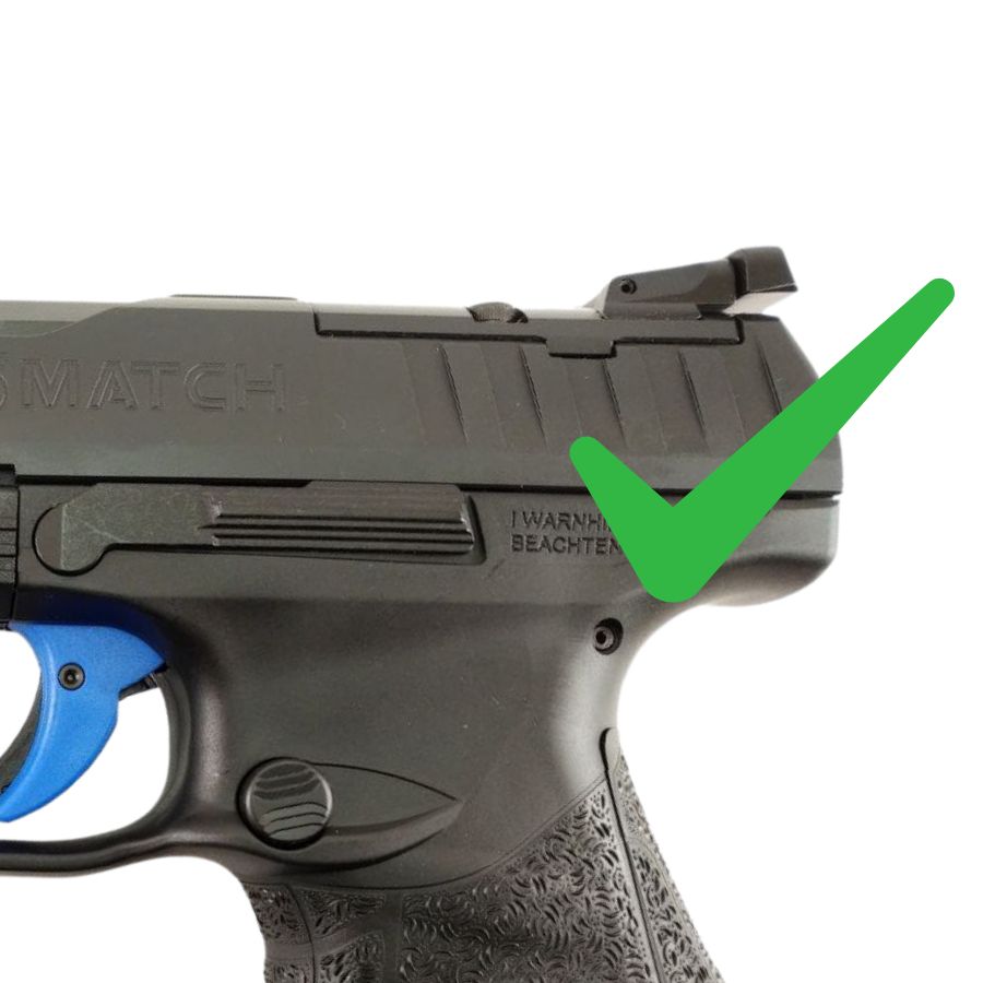 Walther Q4 SF OR & Q5 Match SF Optics Ready izrez