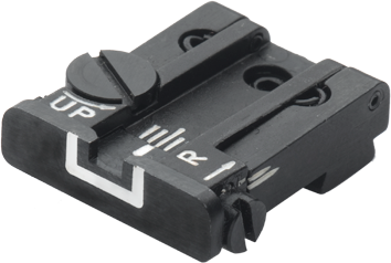 Podesivi stražnji nišan za Glock [G17 G19 G26 & other] | bijele linije