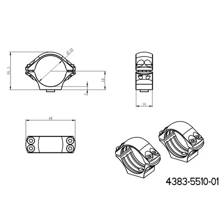 30mm scope rings | short Blaser base