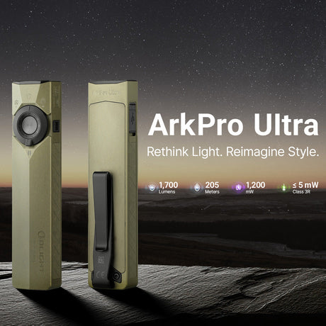 Olight ArkPro Ultra | flat 4-u-1 EDC svjetiljka | 1.700 lm - Olive Green