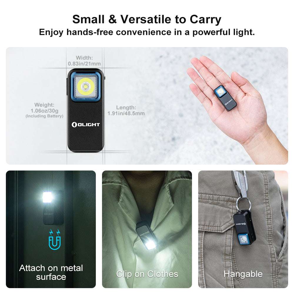 Olight Oclip | punjiva EDC svjetiljka s kopčom | 300 lm - Black