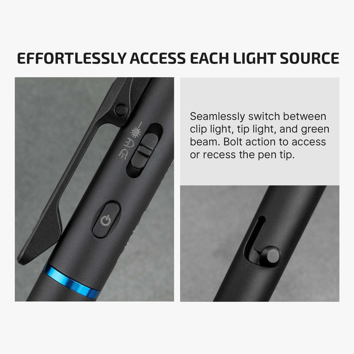 Olight O’Pen 3 | višenamjenska svjetiljka u obliku olovke | 120 lm + zeleni laser - Black