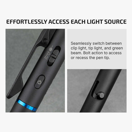 Olight O’Pen 3 | višenamjenska svjetiljka u obliku olovke | 120 lm + zeleni laser - Black
